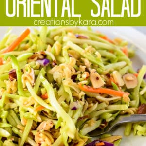 oriental broccoli slaw recipe pinterest pin