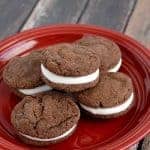 These homemade Oreo Cookies start with a cake mix, and are filled with a yummy cream cheese frosting. Always a crowd favorite!