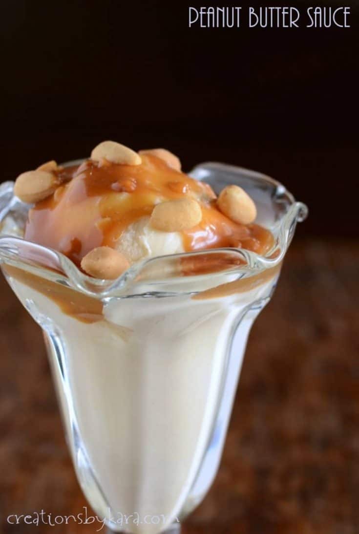This decadent Peanut Butter Sauce is simply amazing served over ice cream. If you are a true peanut butter fan, you can just eat it by the spoonful!