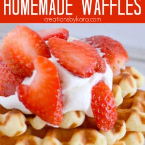 crazy good homemade waffles recipe Pinterest Pin