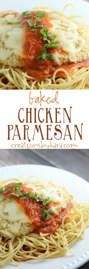 Baked Chicken Parmesan Recipe - Creations by Kara