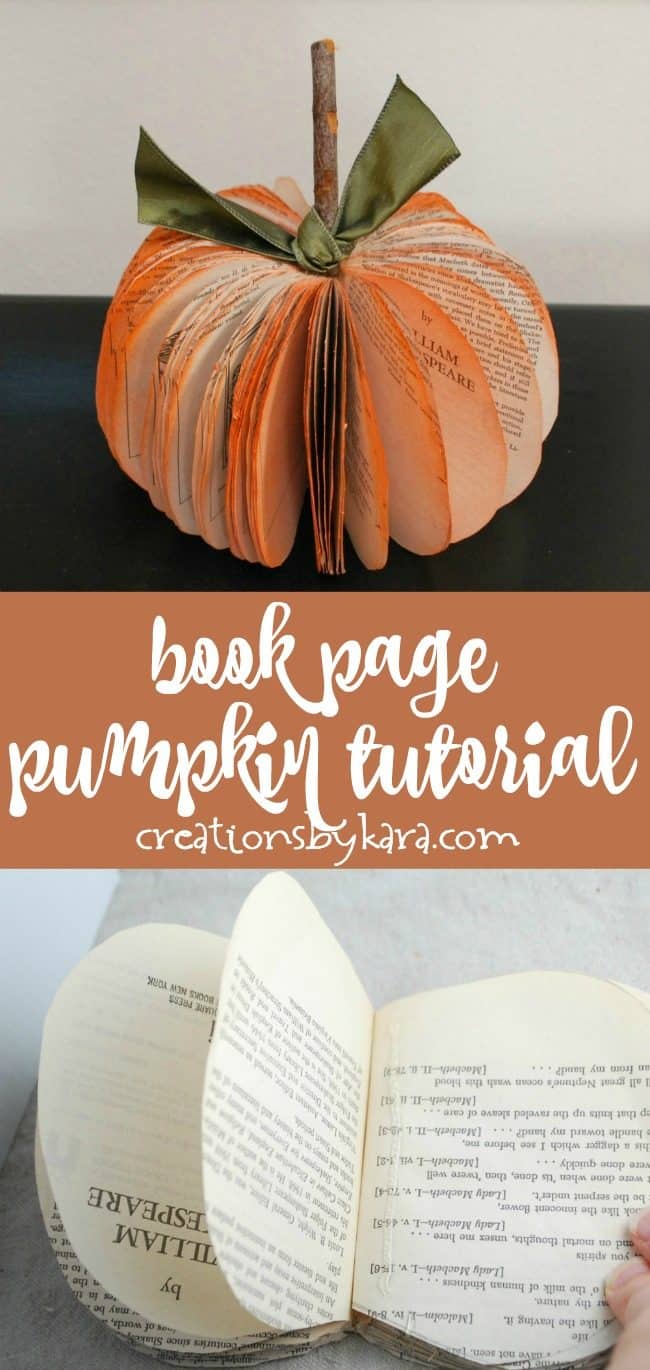 book page pumpkin tutorial collage