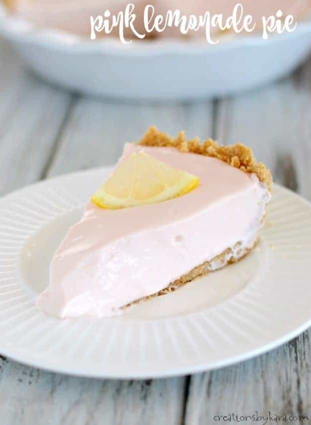creamy pink lemonade pie