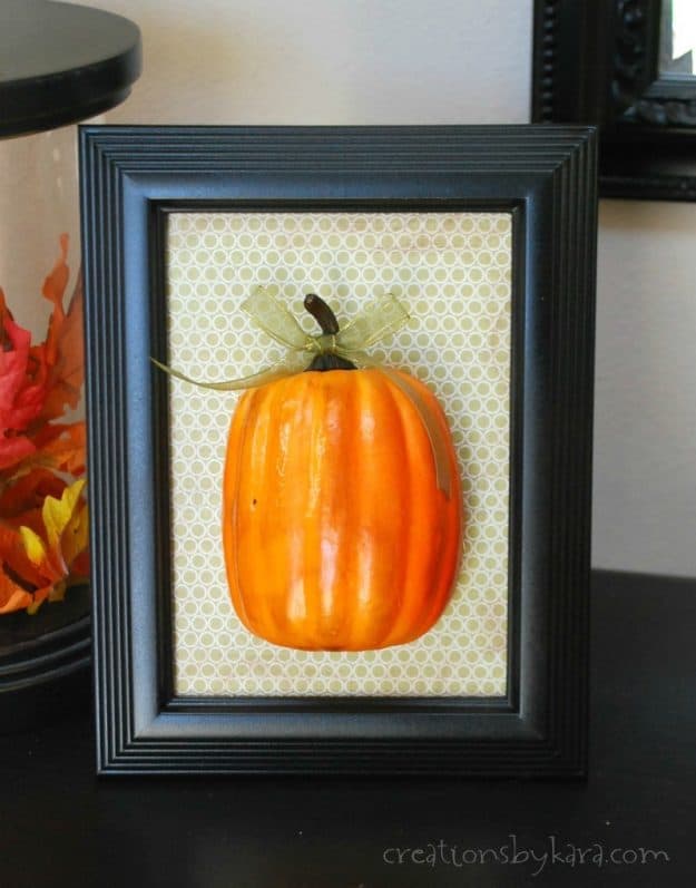 It doesn't get much easier than this Framed Pumpkin. Such a cute and easy fall decoration!
