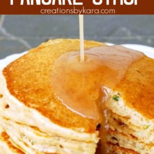 cinnamon syrup over pancakes