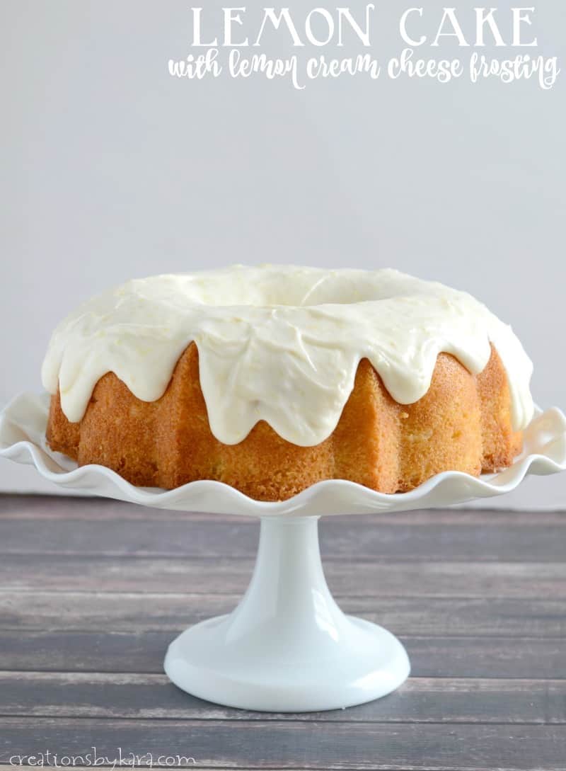 Lemon Bundt Cake with Cream Cheese Frosting