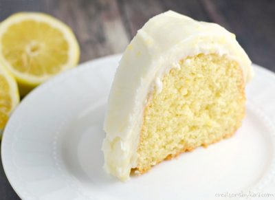 Everyone loves this lemon cake with lemon cream cheese frosting. An easy and delicious Bundt cake recipe.