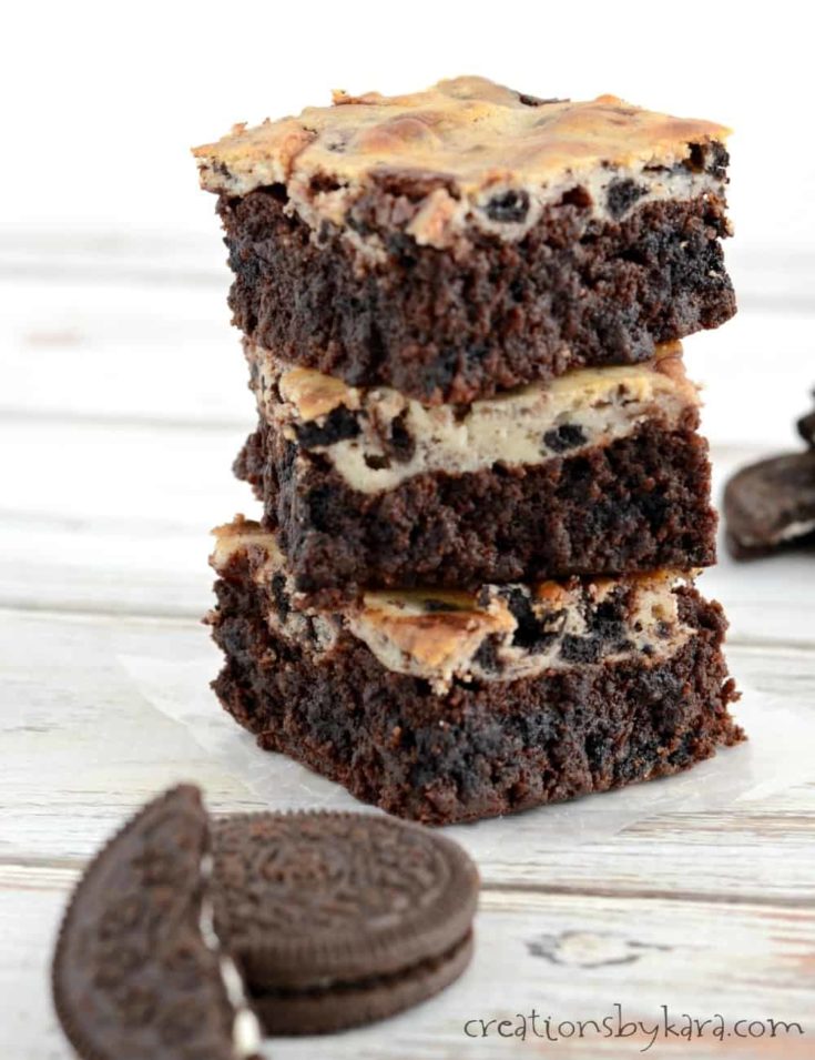 Recipe for seriously amazing Oreo Cheesecake Brownies