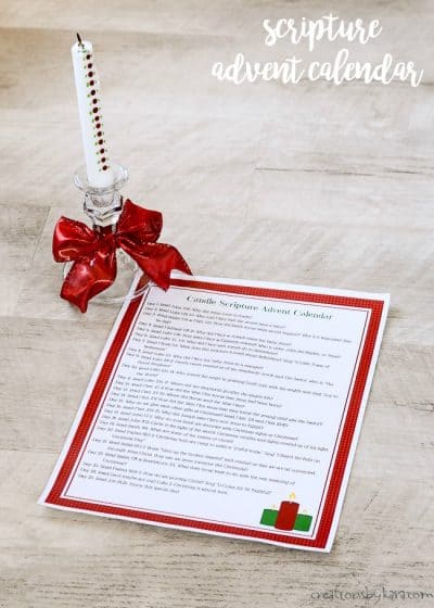 free printable scripture advent calendar with candle