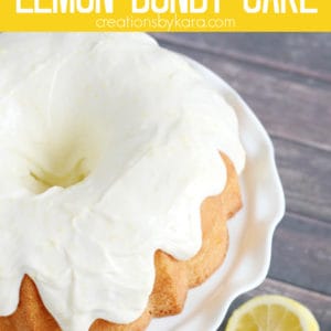 lemon bundt cake pinterest pin