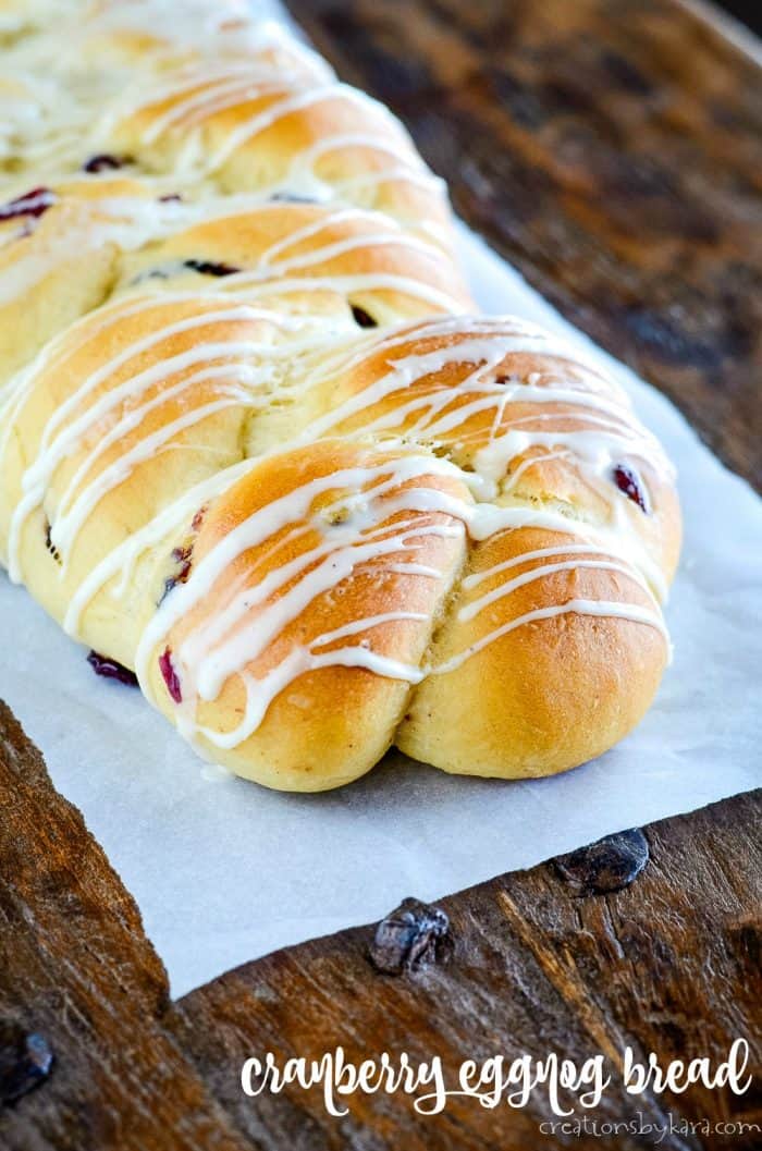 Cranberry Eggnog bread