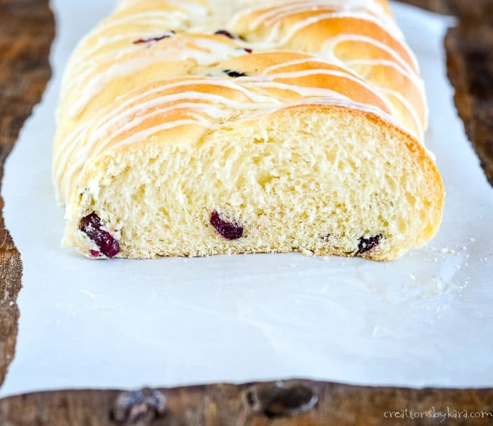 Cranberry Eggnog bread