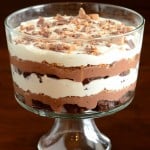 With layers of brownie, pudding, toffee, and whipped cream, this Toffee Brownie Trifle will knock your socks off!