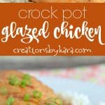 Recipe for glazed crockpot chicken - a sweet glazed chicken with a kick. A perfect family meal for busy nights.