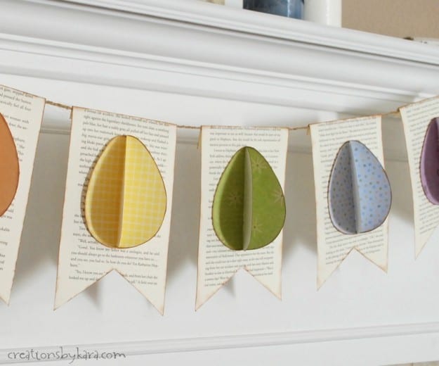 How to make an easy Easter Egg Book Page Banner