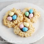 Easter recipe-macaroon nests with nutella