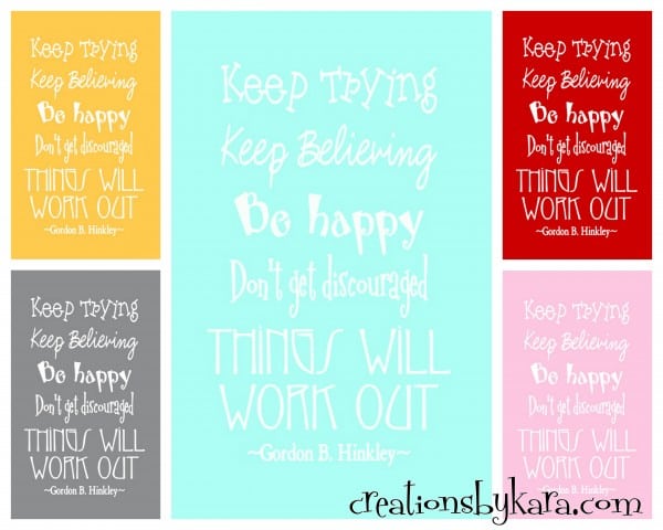 free printable-lds-quote, things will work out