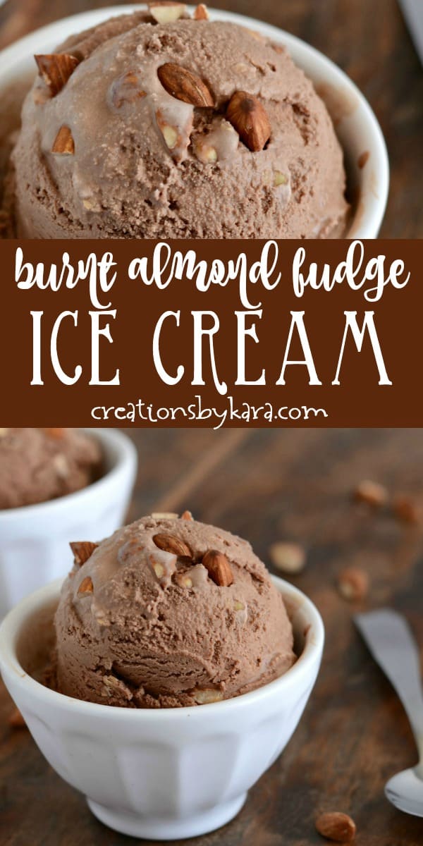 Burnt Almond Fudge Ice Cream Recipe Creations by Kara