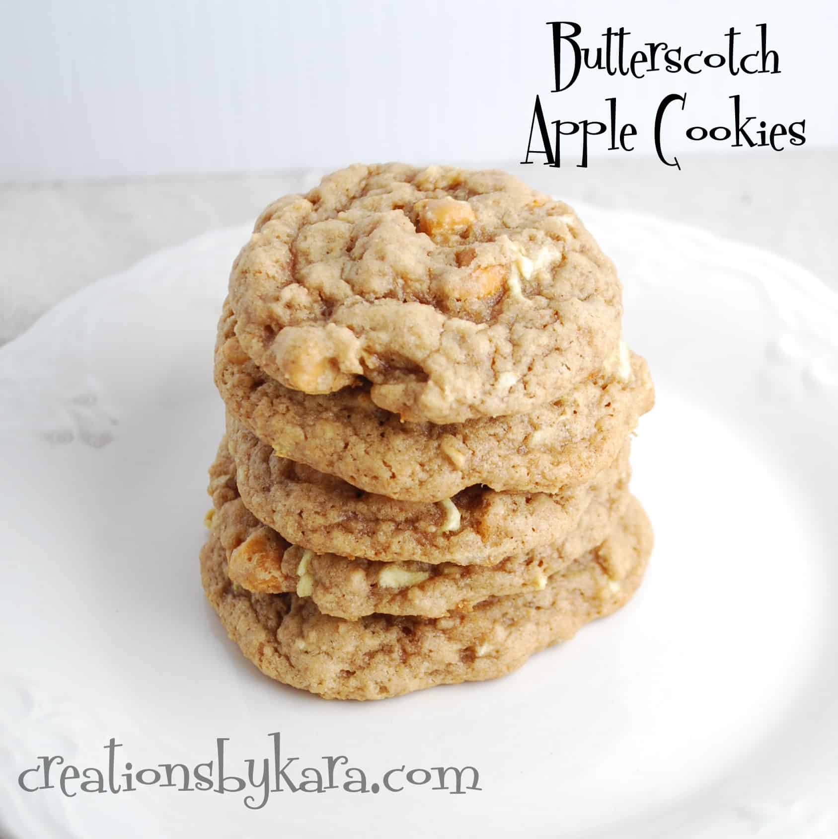 Butterscotch apple cookies a perfect fall cookie recipe!