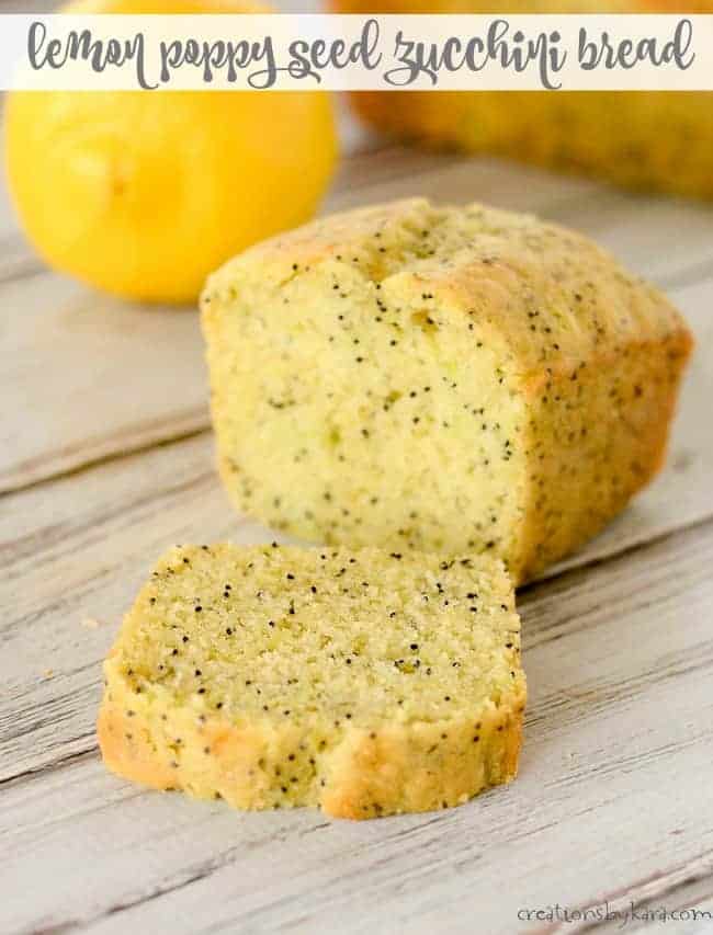 Lemon Poppy Seed Zucchini Bread - a moist and delicious zucchini bread recipe #zucchinibread