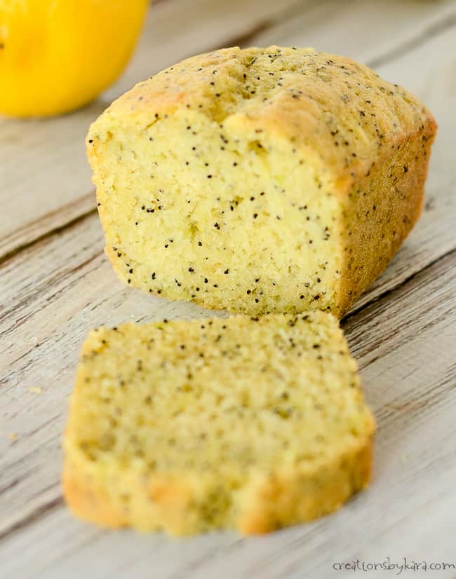 loaf of Lemon Poppy Seed Zucchini Bread