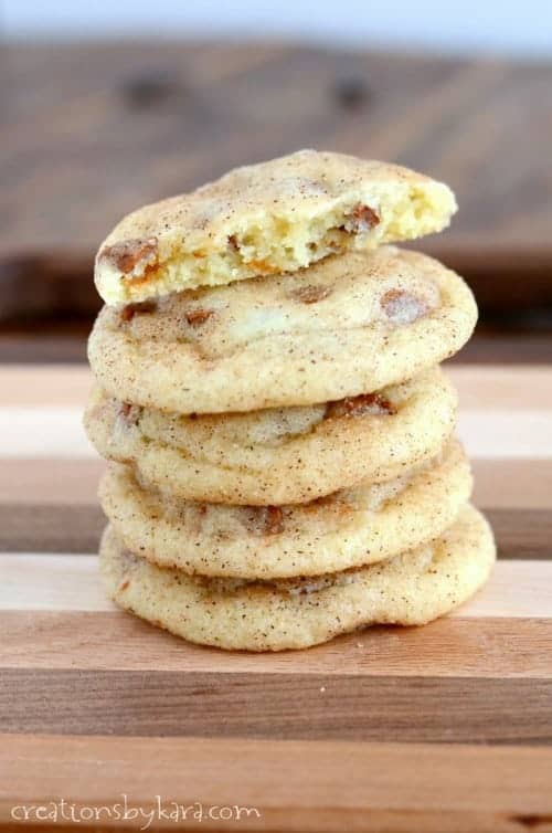 Snickerdoodles with cinnamon chips- a must try cookie recipe!