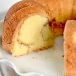 This cinnamon swirl pound cake has been a family favorite for decades! #cinnamonswirl #poundcake
