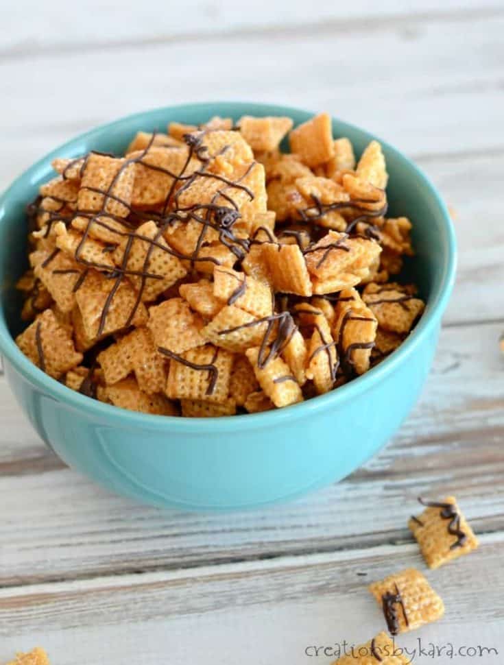Recipe for easy Chocolate Caramel Chex Mix