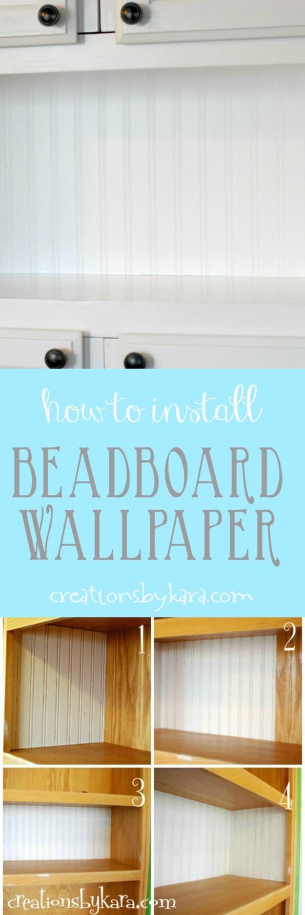 Learn how to install beadboard wallpaper with this step by step tutorial. An inexpensive DIY project with great results!