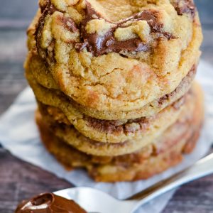 nutella swirl peanut butter cookies