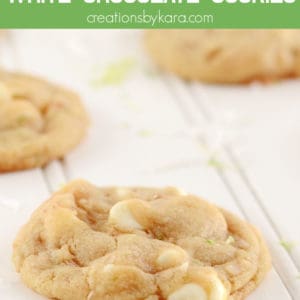 white chocolate lime coconut cookies