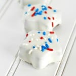 4th of July Brownie Bites - these star shaped treats are perfect for your patriotic party!