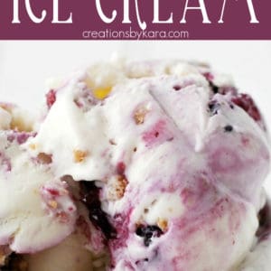 homemade blueberry cheesecake ice cream Pinterest Pin