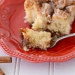 Need a last minute dessert? This cinnamon roll cake is served warm, so it's ready to serve in a jiffy.