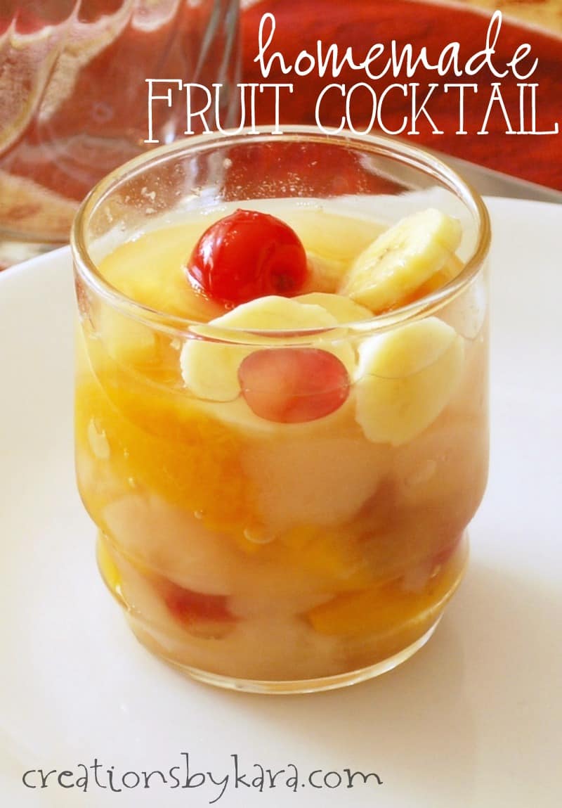 Homemade fruit cocktail
