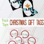 Christmas Duck Tape Gift Tags - simple and cute. Easy to make with the free printable gift tags!