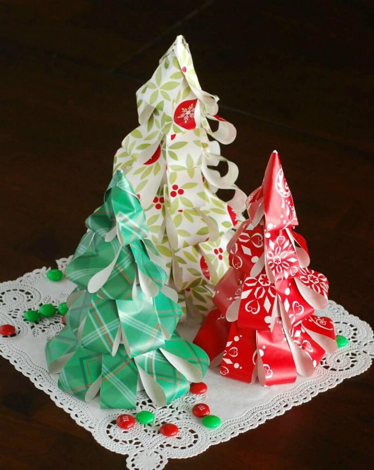 How To Make Wrapping Paper Christmas Trees