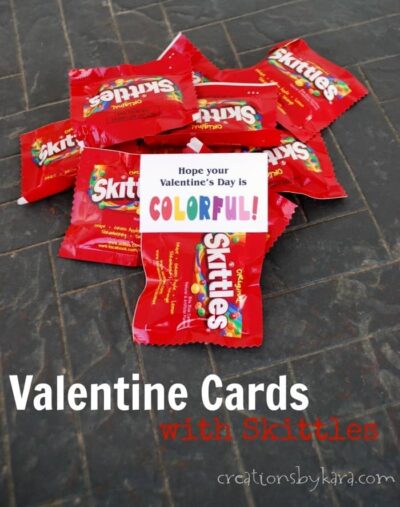 Printable Valentines cards with Skittles - Creations by Kara