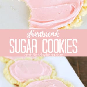 shortbread sugar cookie recipe collage