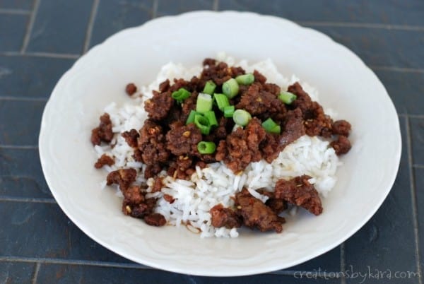 Super easy Korean beef and rice