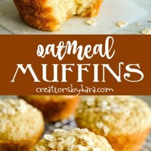 buttermilk oatmeal muffins recipe collage