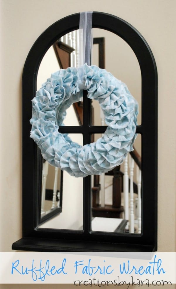 Ruffled Fabric Wreath Tutorial