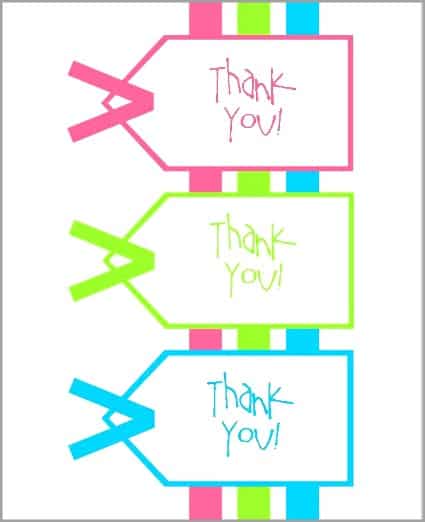 Printable Thank You Note Cards