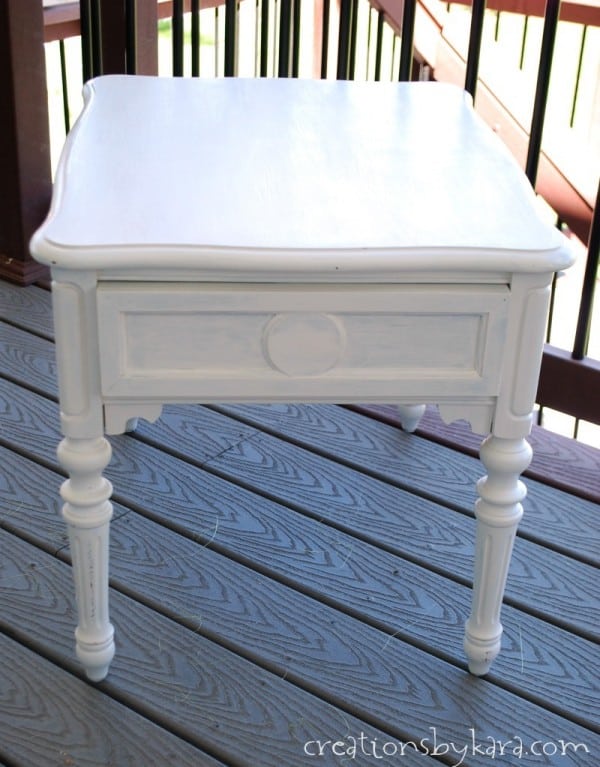 Stenciled Side Table