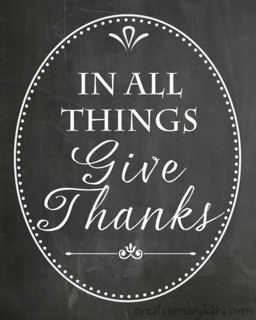 Gather and Give Thanks Free Printable - Creations by Kara