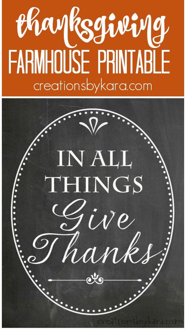 Gather and Give Thanks Free Printable - Creations by Kara