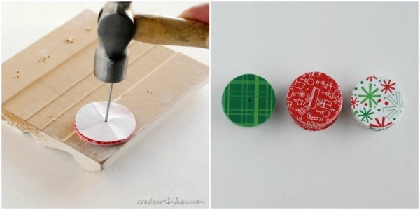 Tutorial for making punched circle paper Christmas trees.