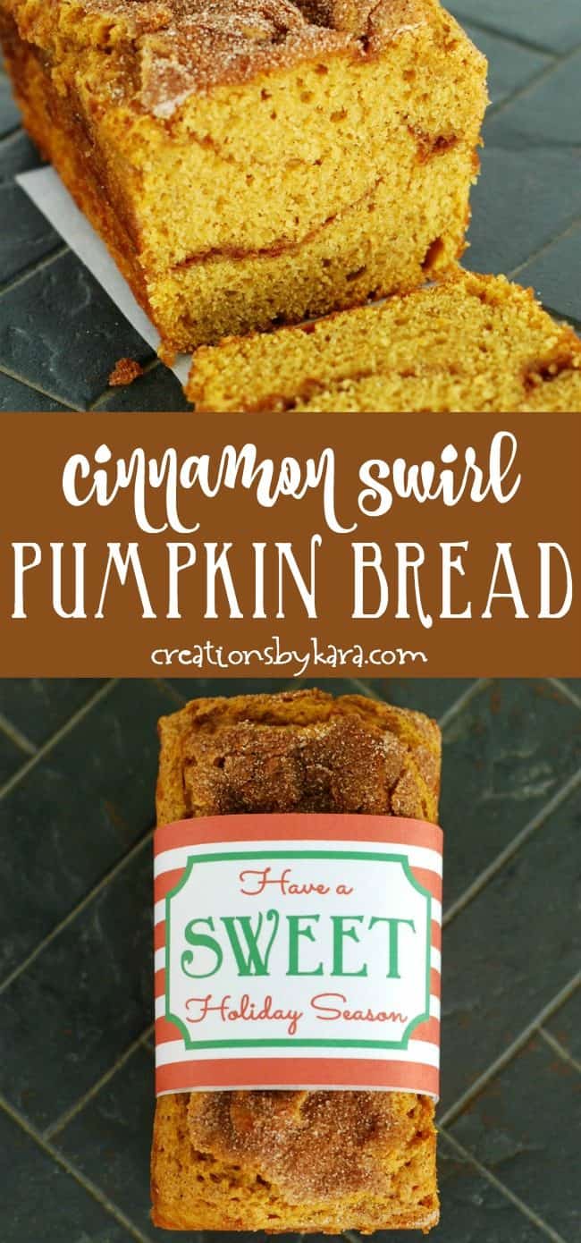Pumpkin Cinnamon swirl bread recipe collage