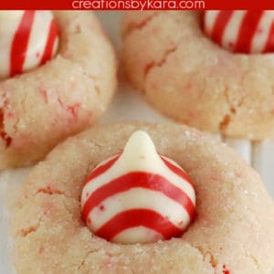 candy cane kiss cookies collage