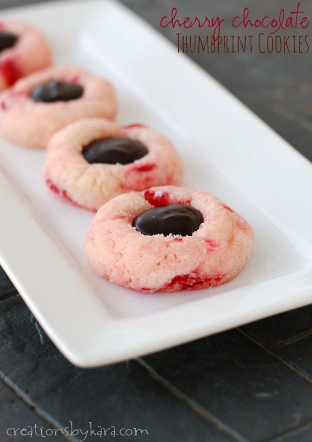 Cherry Chocolate Thumbprint Cookies title photo
